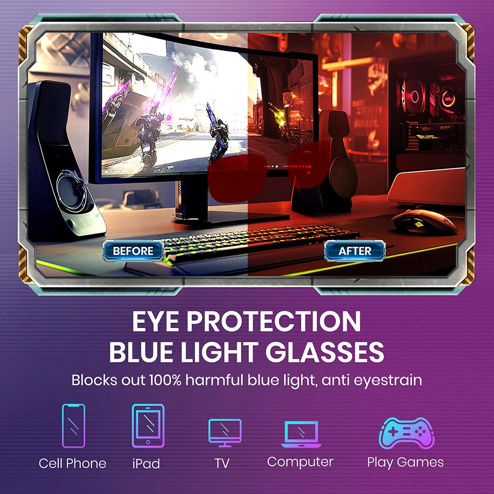 Anti Blue Light Red-Tint Glasses