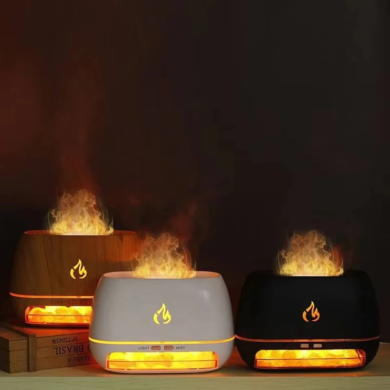 3D Flame Salt Stone Humidifier